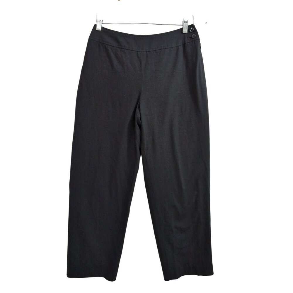 Talbots Wool Pants Womens 4 Black Career Professional Capsule Minimalist‎